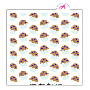 Blueberry Muffin Pattern Stencil Set bakeartstencil
