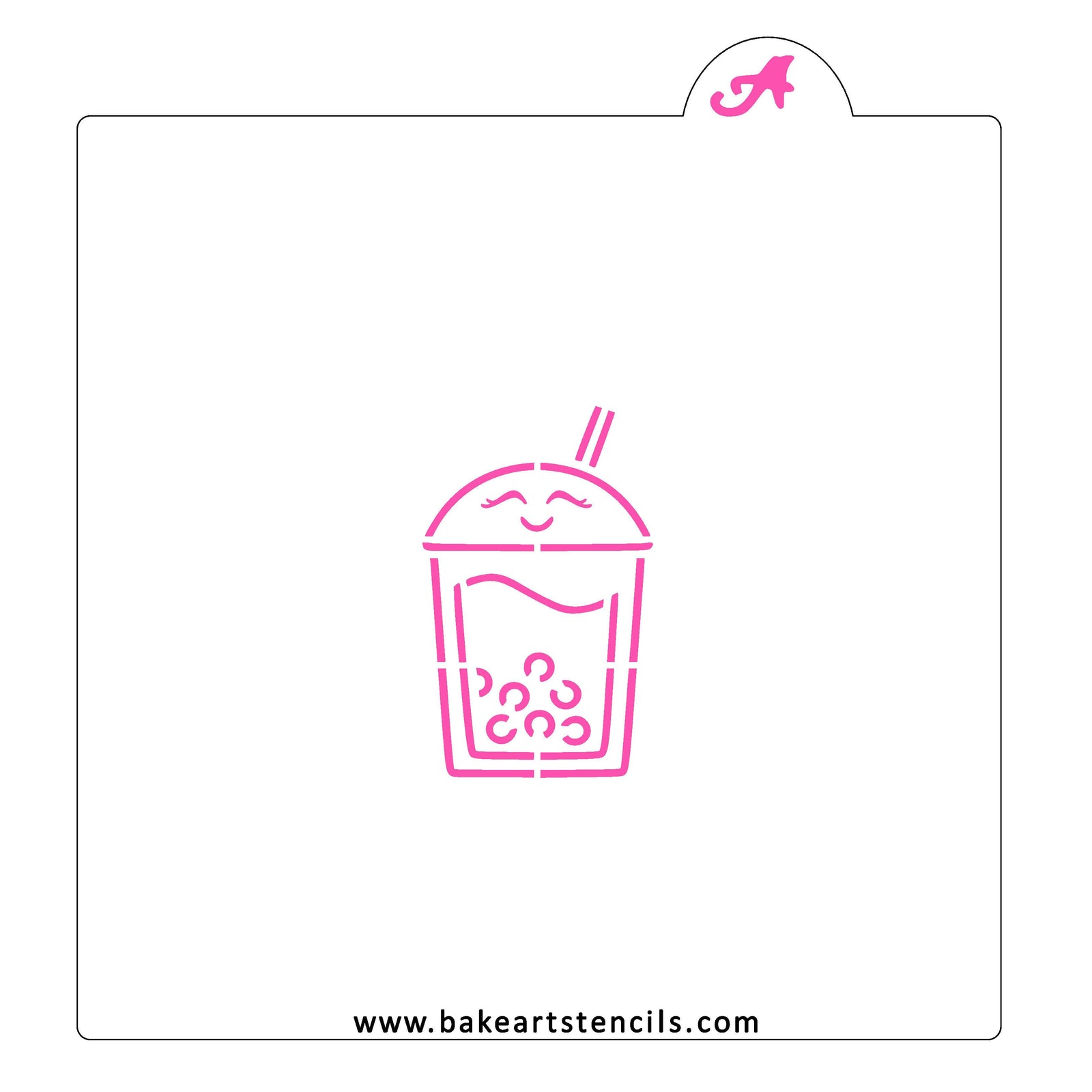 Boba Tea PYO Stencil bakeartstencil