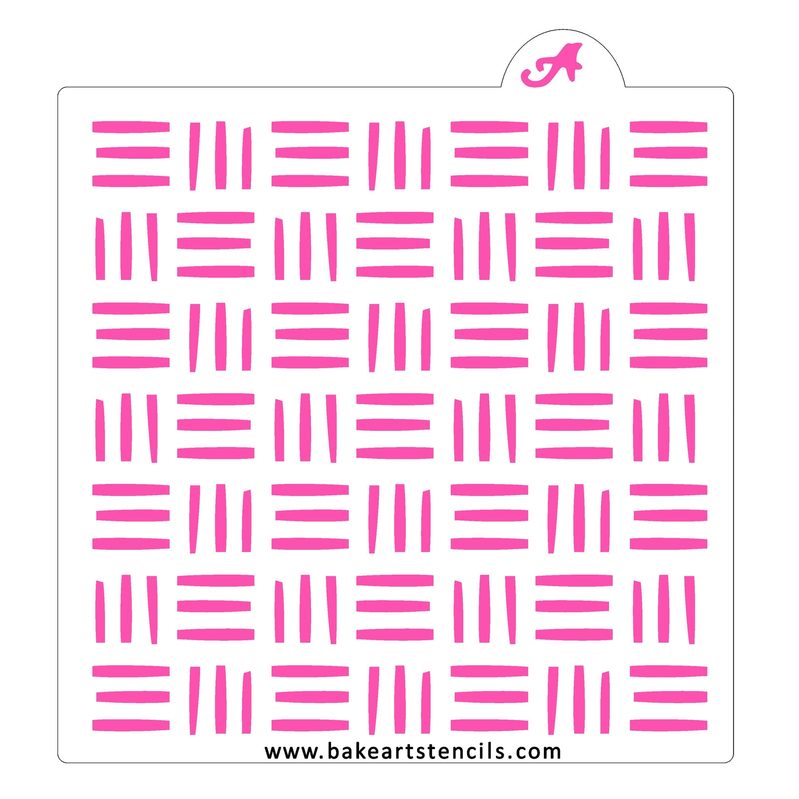 Bohemian Basket Weave Pattern Stencil bakeartstencil