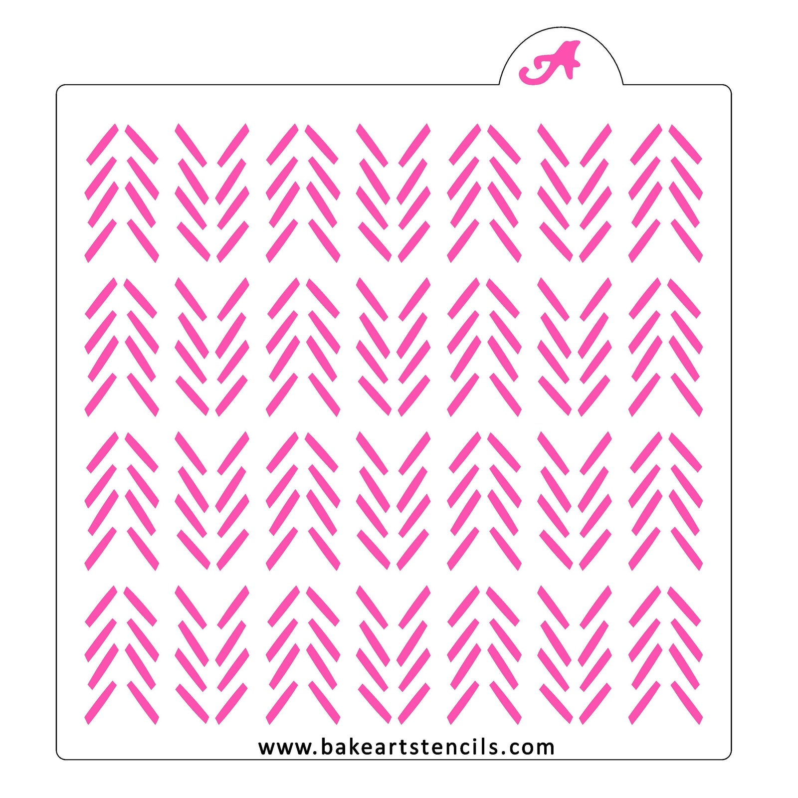 Boho Herringbone Pattern Stencil bakeartstencil