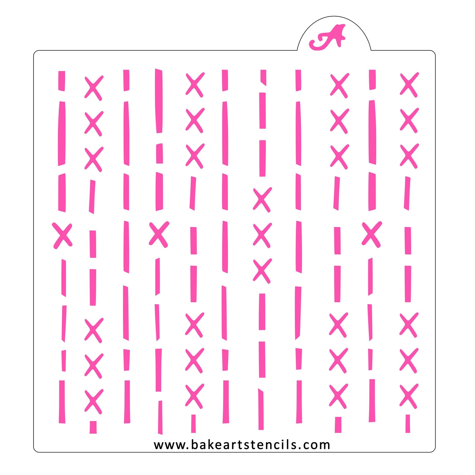 Boho Instersection Pattern Stencil bakeartstencil