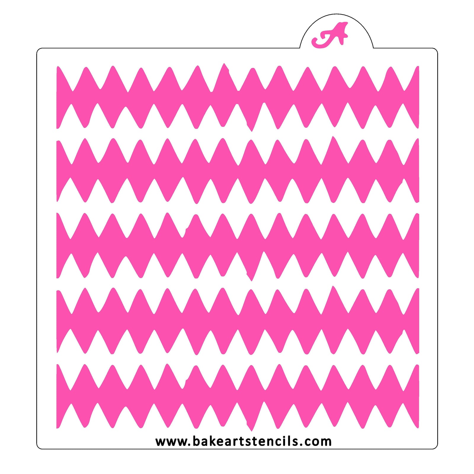 Boho Zig Zag Pattern Stencil bakeartstencil