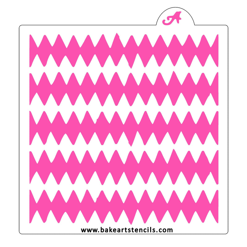 Boho Zig Zag Pattern Stencil - bakeartstencils