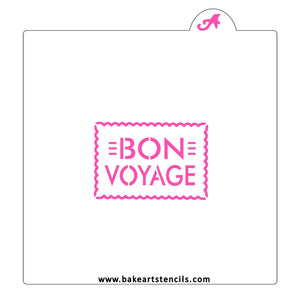 Bon Voyage Cookie Stencil bakeartstencil