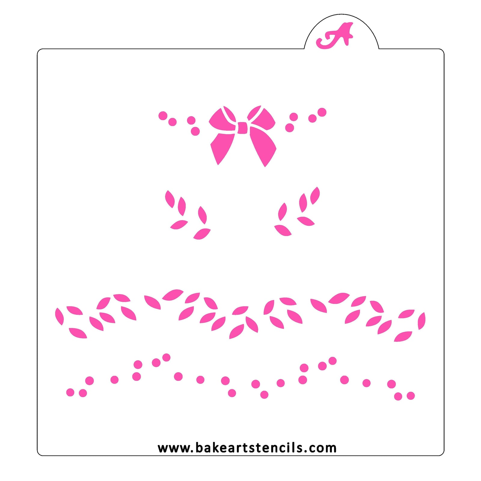 Boughs of Holly Cookie Stencil bakeartstencil