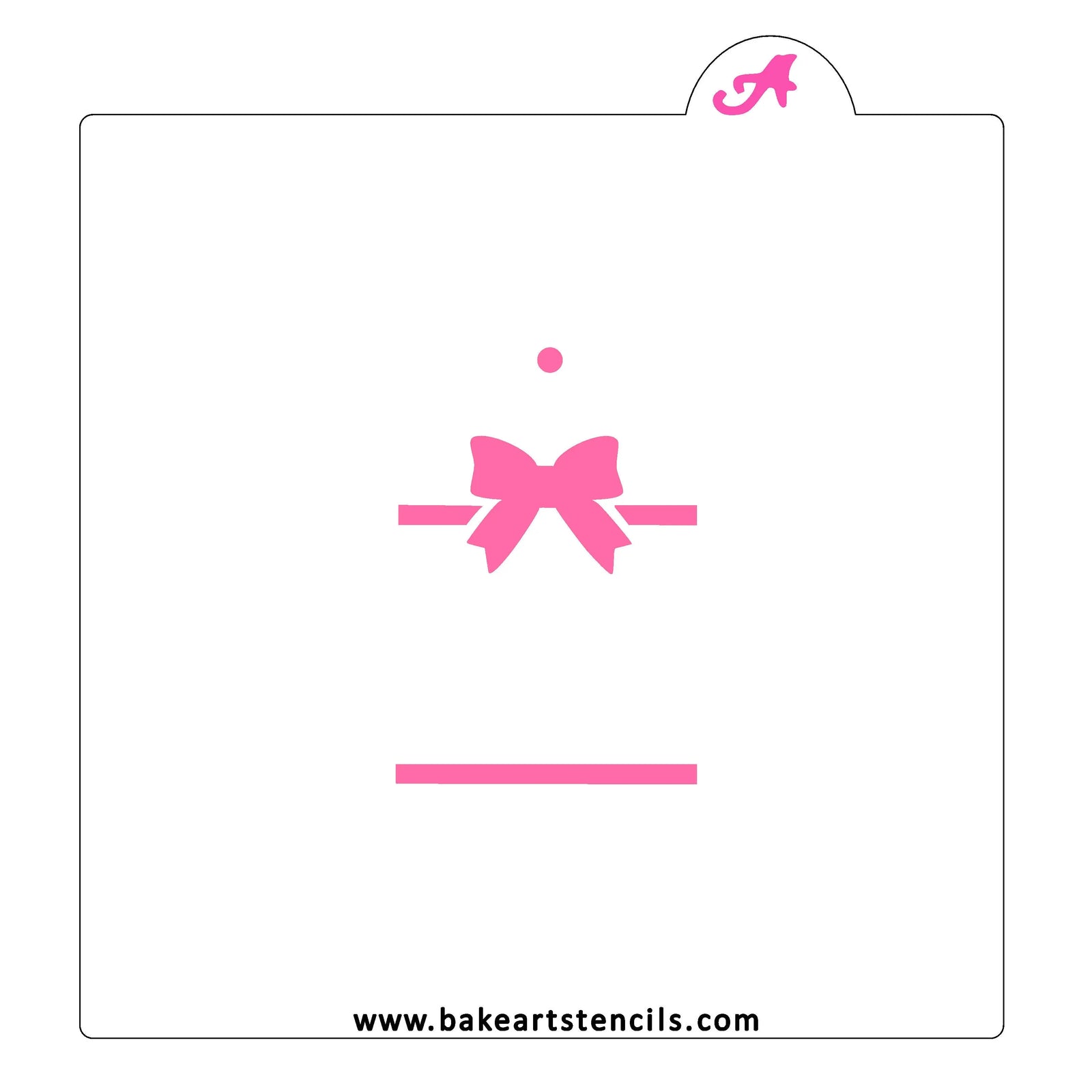 Bow Gift Tag Stencil bakeartstencil