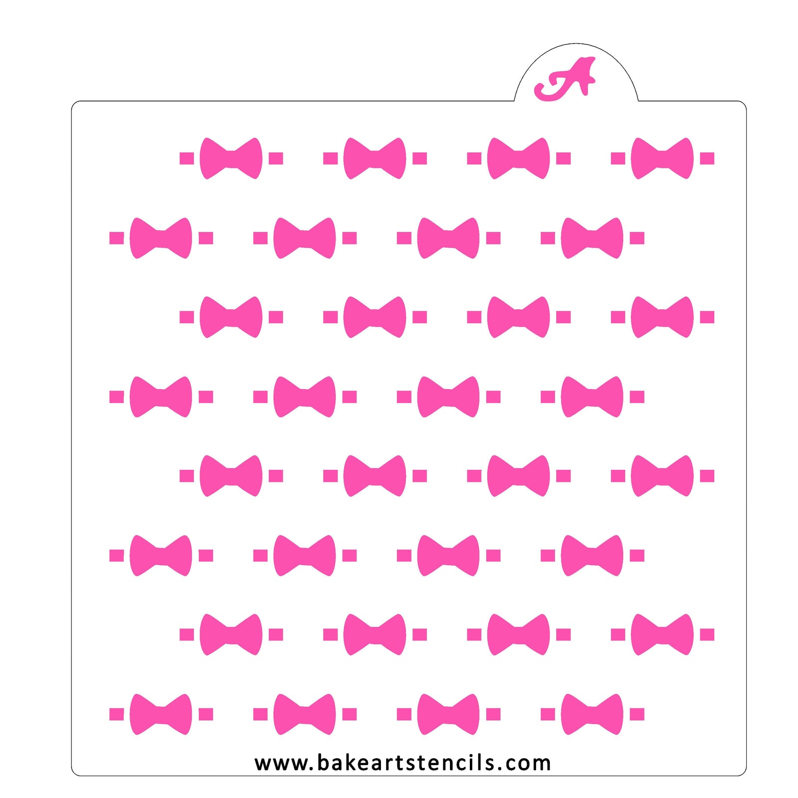 Bow Tie Pattern Stencil bakeartstencil