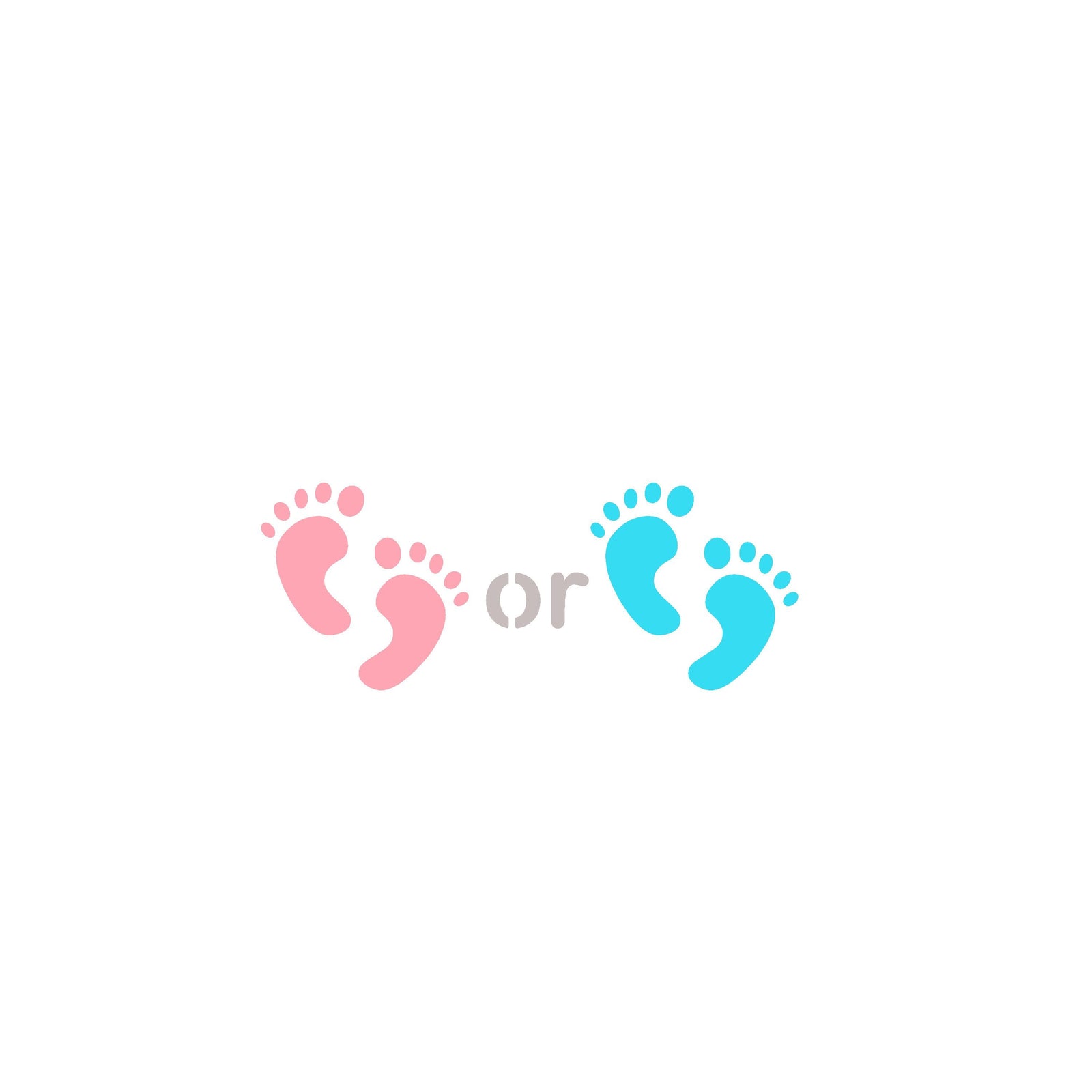 Boy or Girl Footprints Stencil Set bakeartstencils