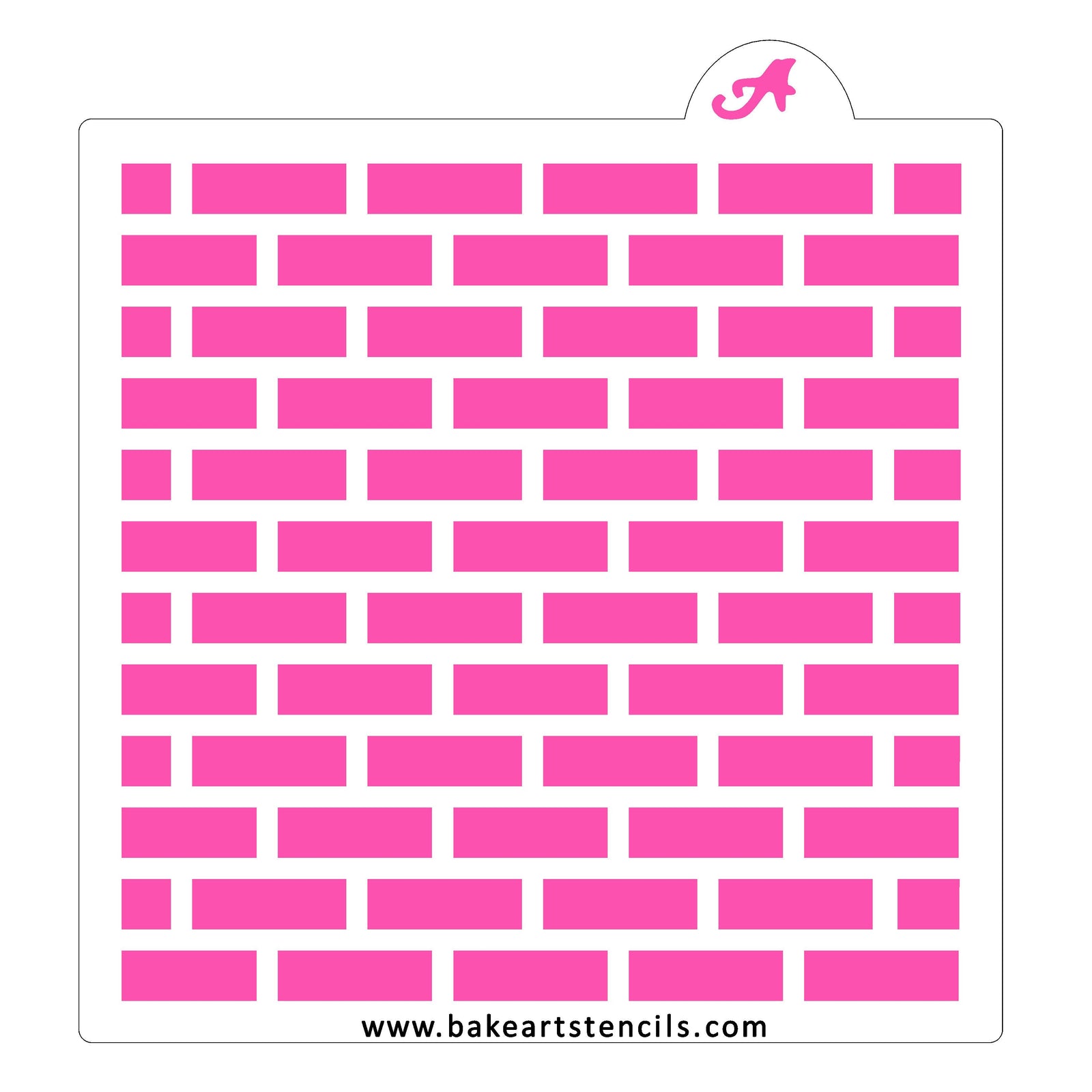Brick Wall Pattern Stencil bakeartstencil