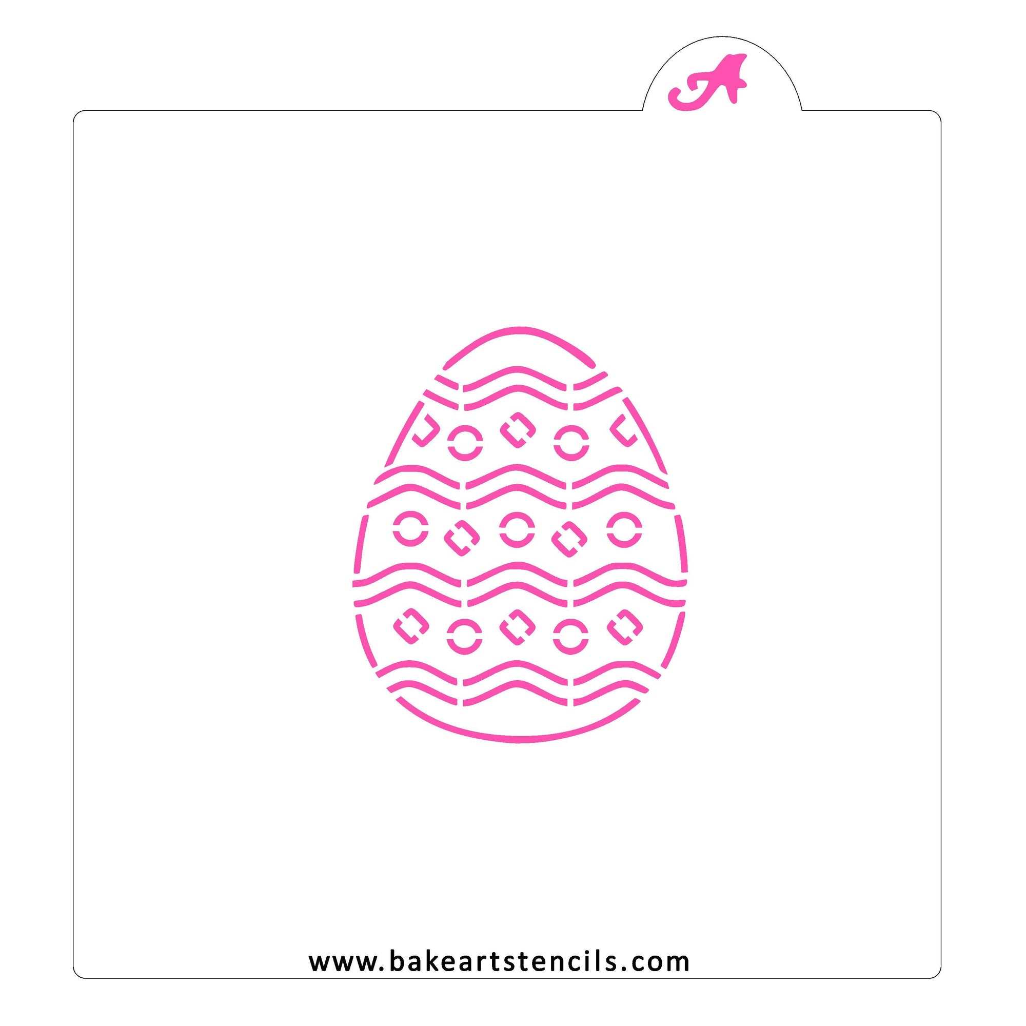 Bright Easter Egg PYO Stencil bakeartstencil