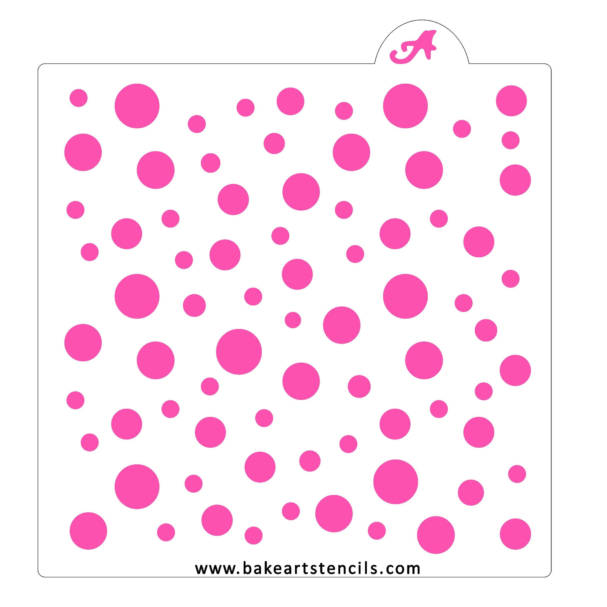 Bubble Dots Pattern Stencil bakeartstencil
