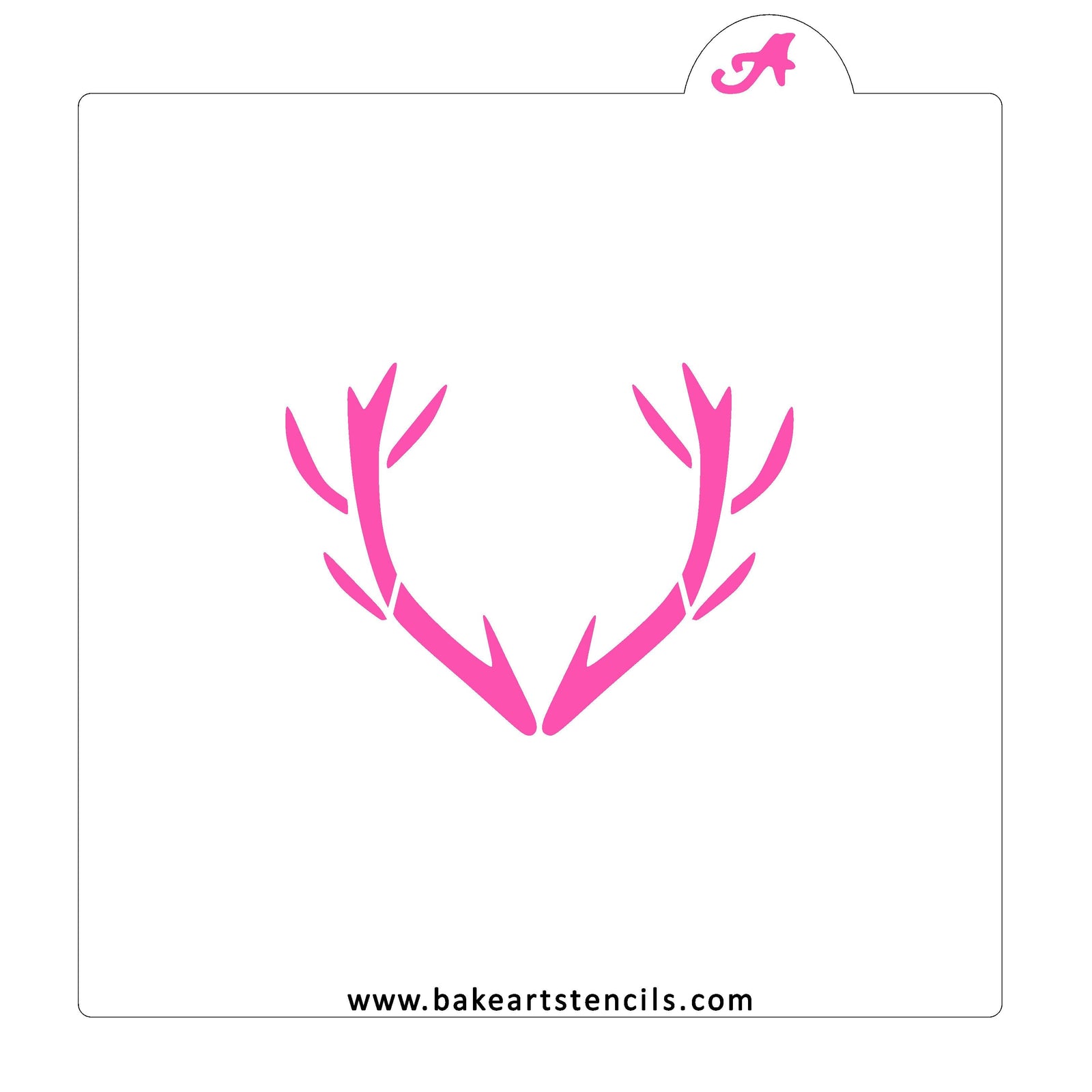 Buck Antlers Cookie Stencil bakeartstencil