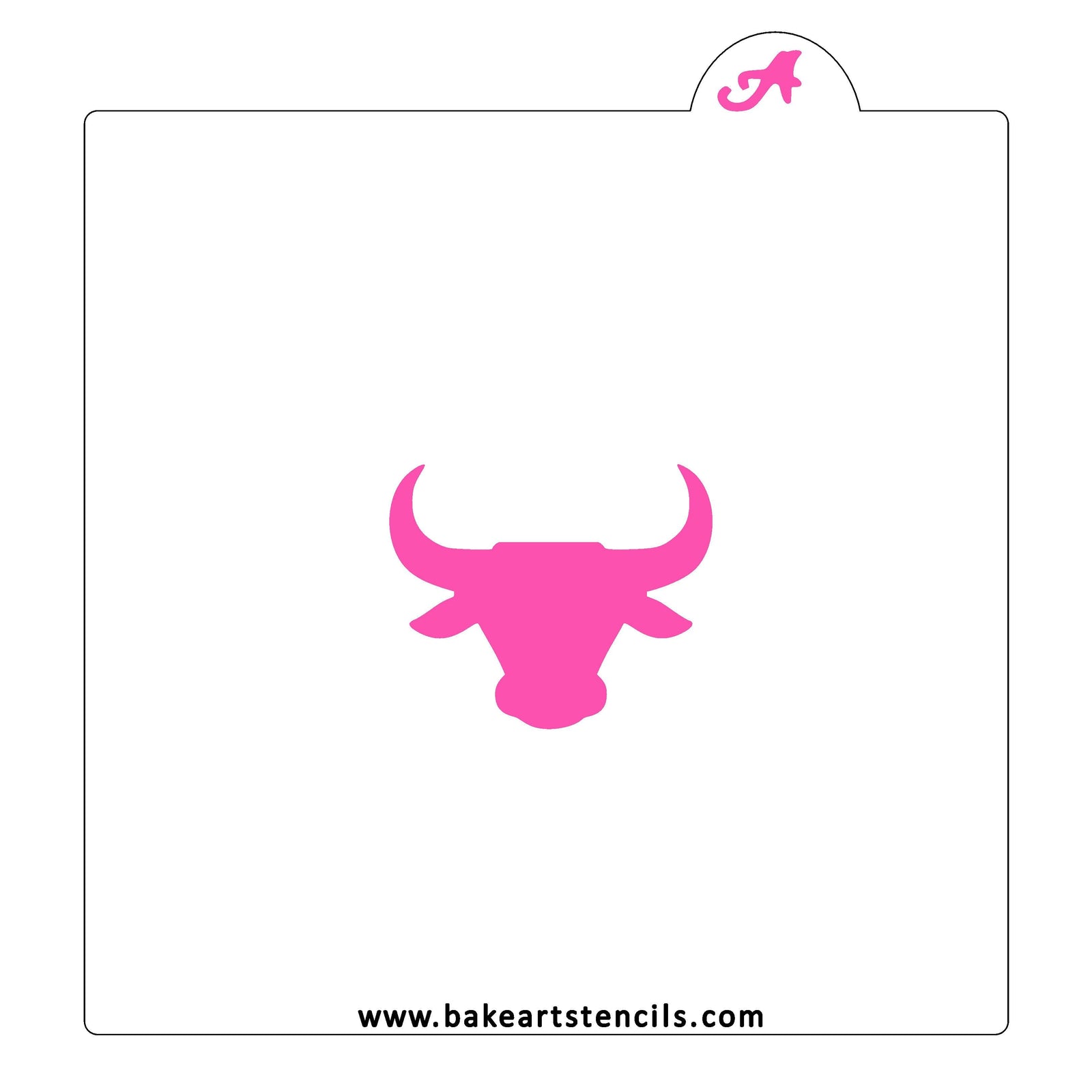 Buffalo Bust Cookie Stencil bakeartstencil