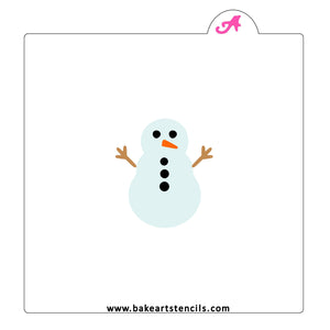 Build a Snowman Cookie Stencil bakeartstencil