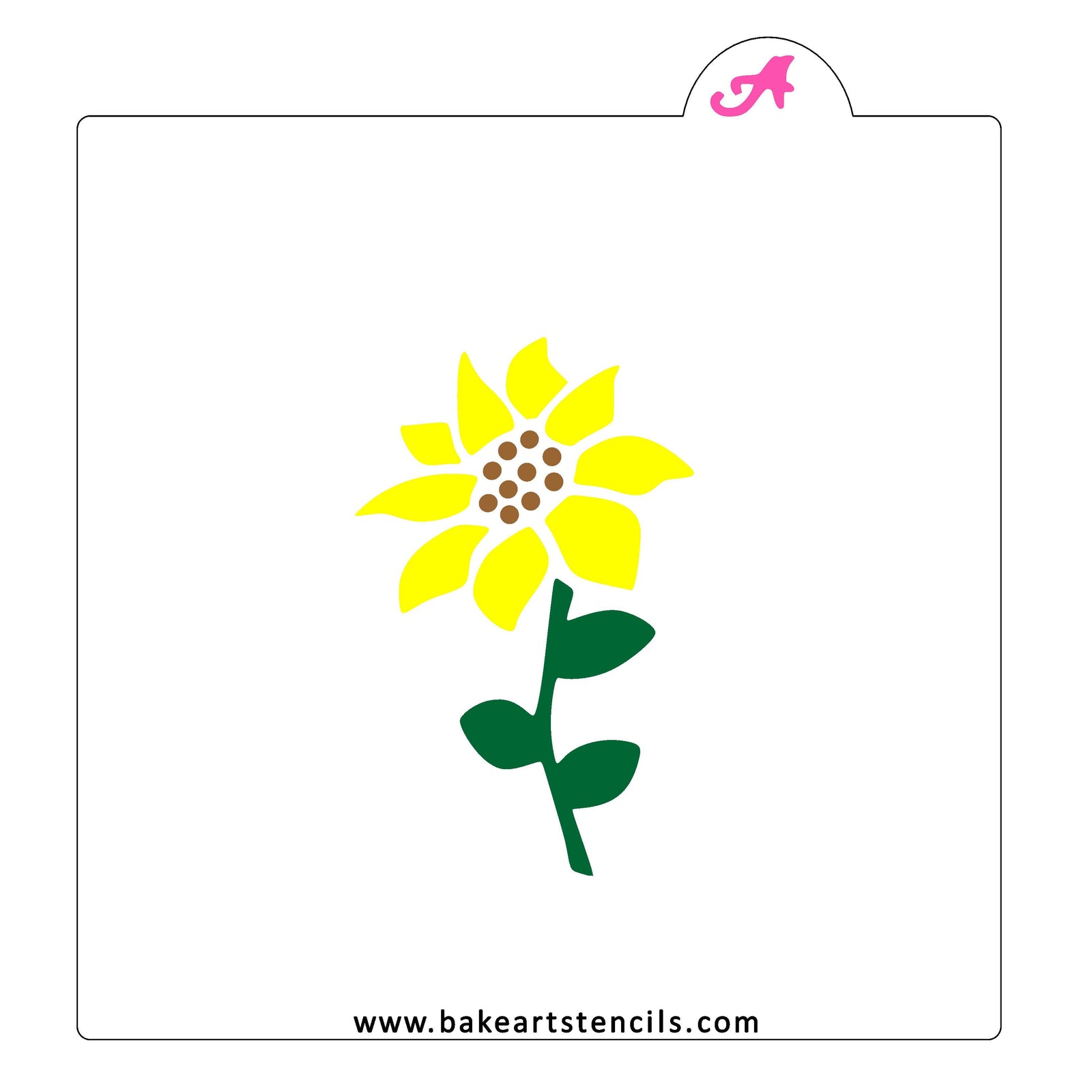 Build a Sunflower Cookie Stencil bakeartstencil