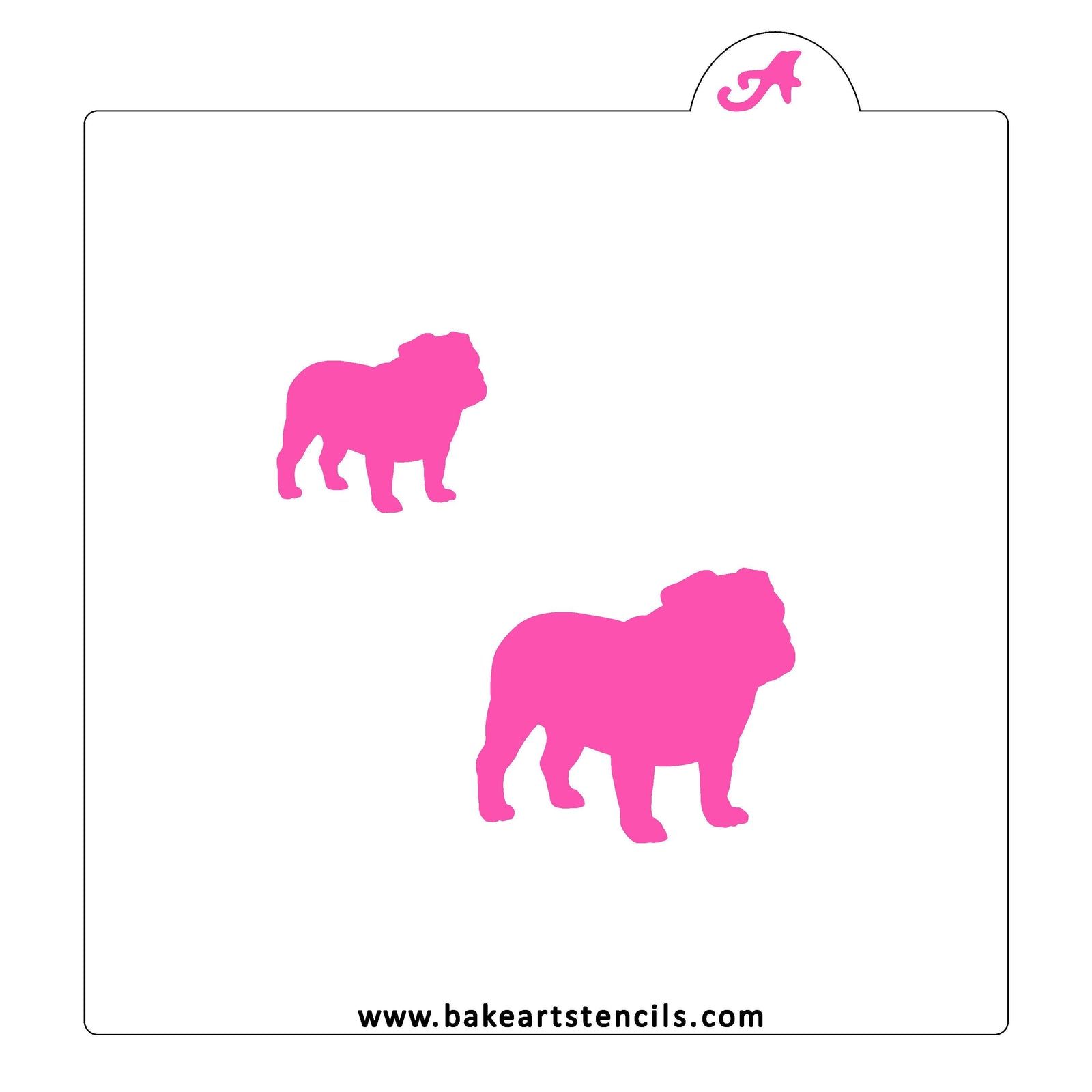 Bulldog Cookie Stencil bakeartstencil