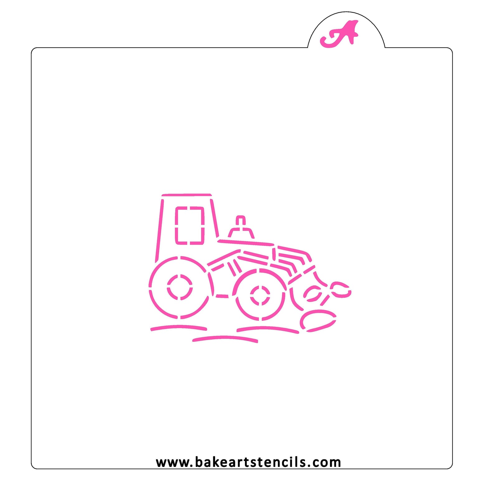 Bulldozer Truck PYO Stencil bakeartstencil