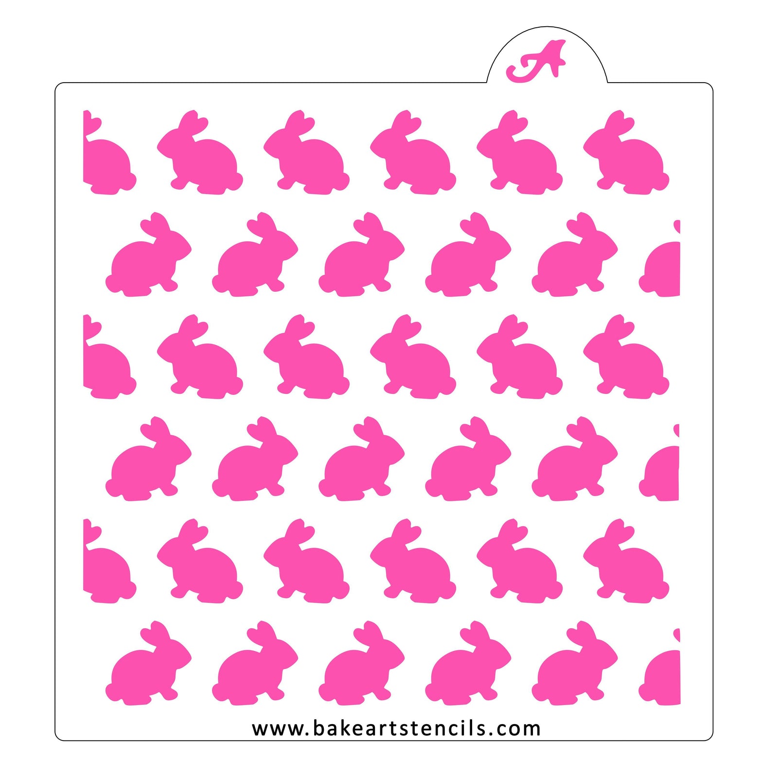 Bunny Hop Pattern Stencil bakeartstencil