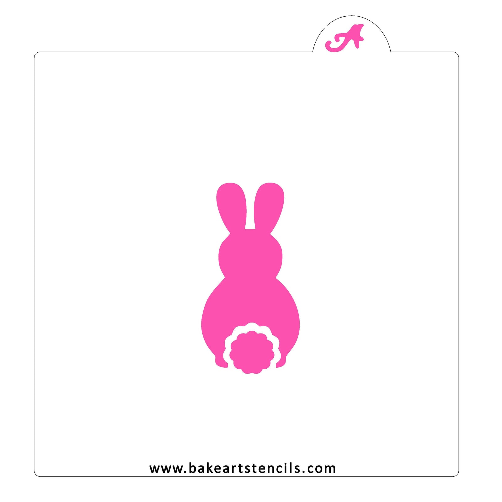 Bunny Tail Cookie Stencil bakeartstencil