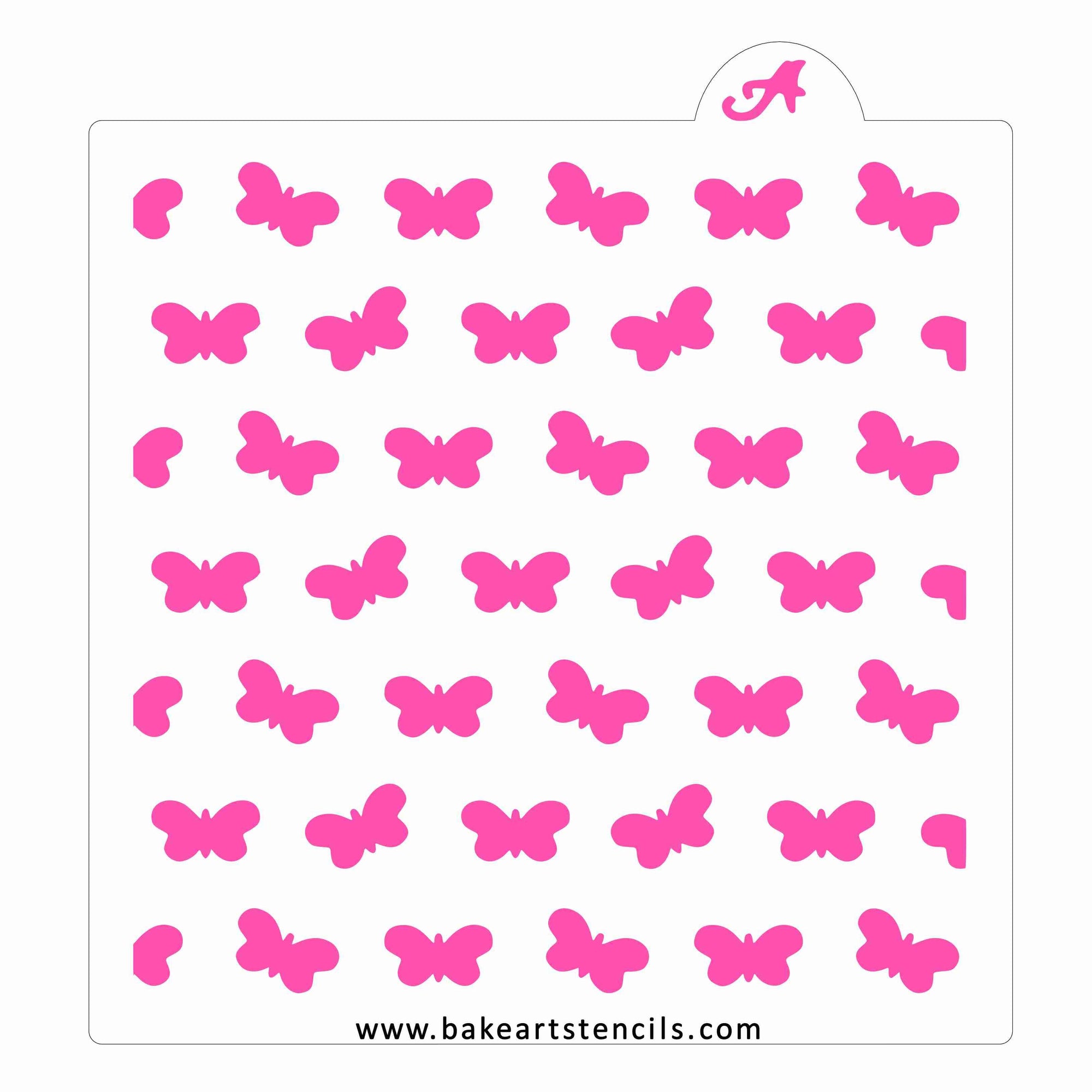 Butterflies Pattern Cookie Stencil bakeartstencil
