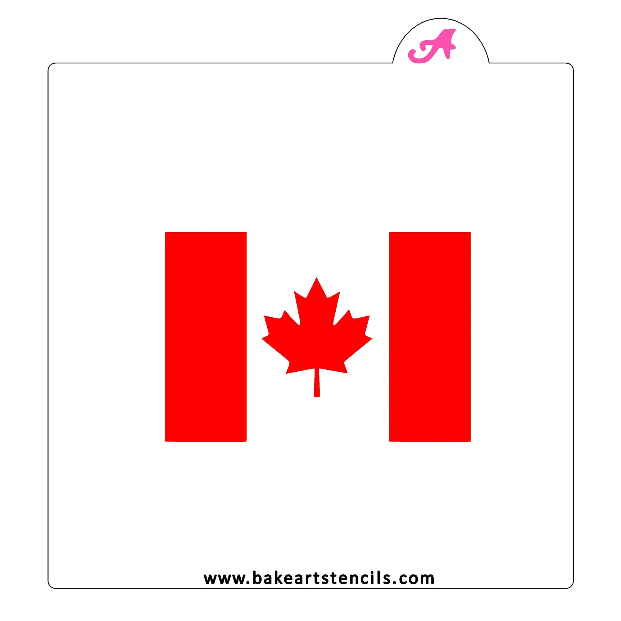Canada Flag Cookie Stencil bakeartstencil
