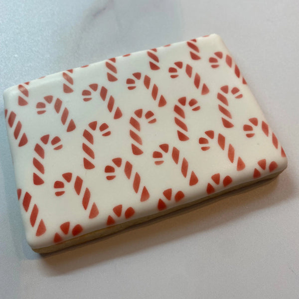 Candy Canes Pattern Stencil - bakeartstencils