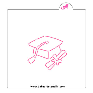 Cap and Diploma PYO Stencil bakeartstencils