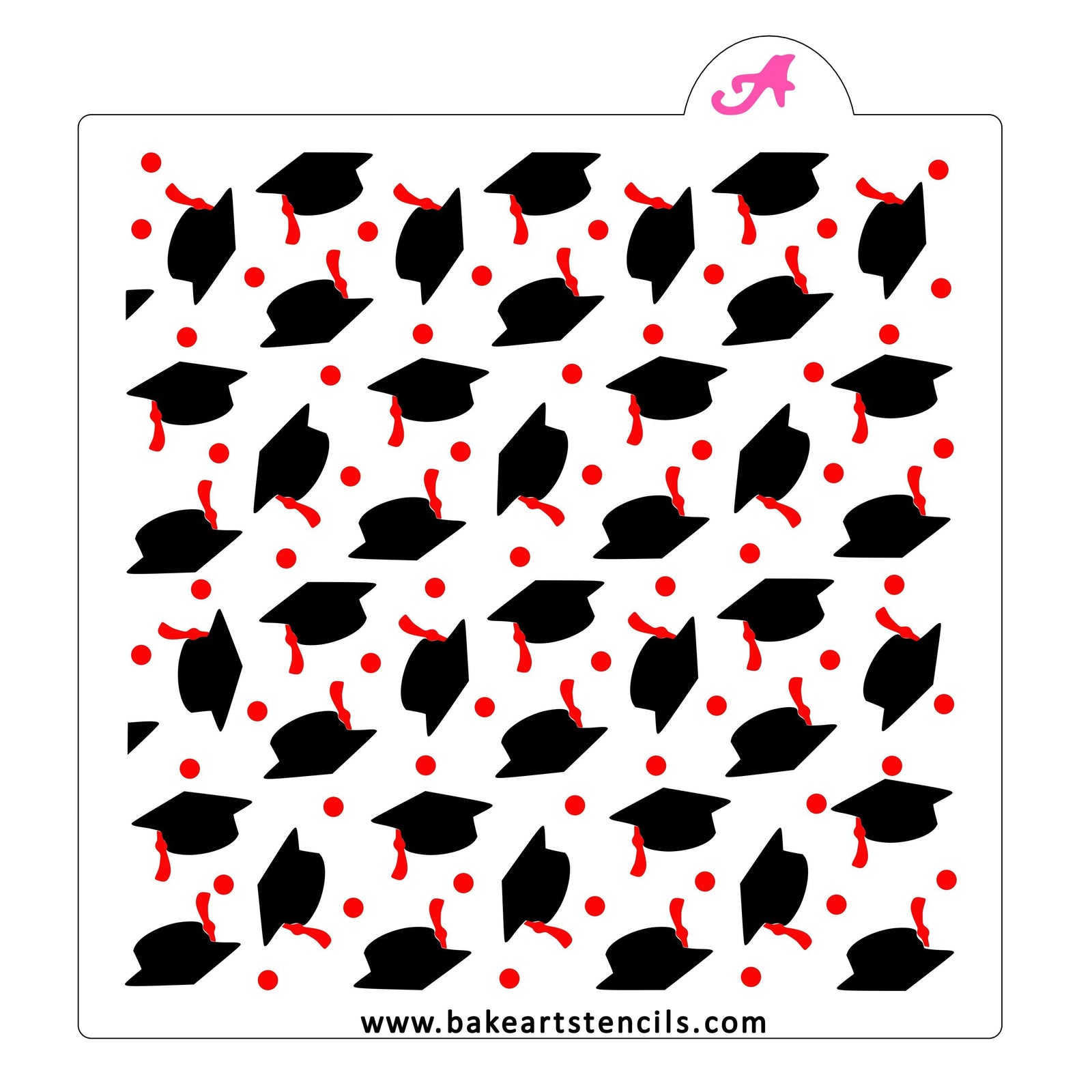 Caps and Tassels Pattern Stencil Set bakeartstencils