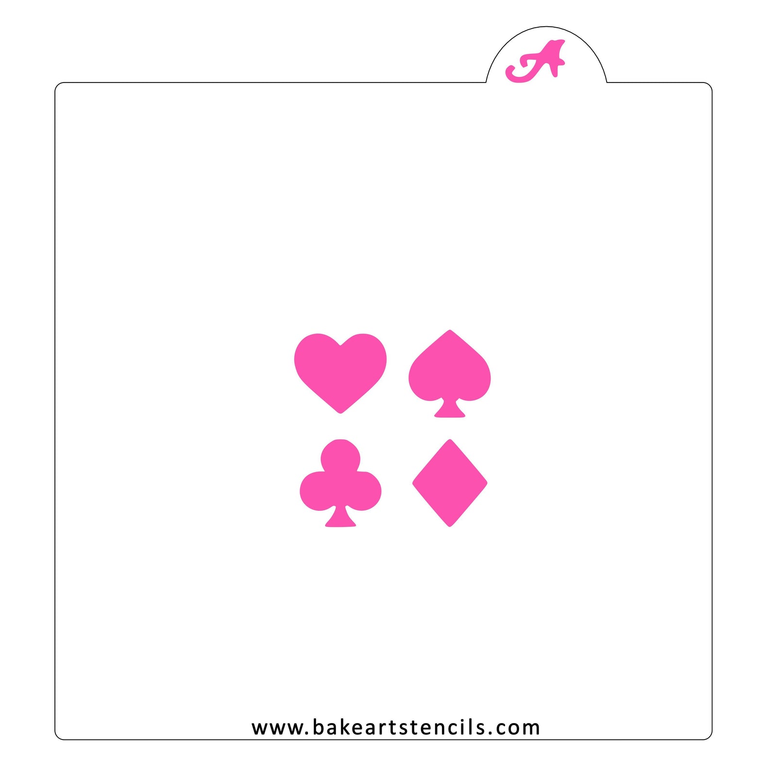 Card Suit Cookie Stencil bakeartstencil