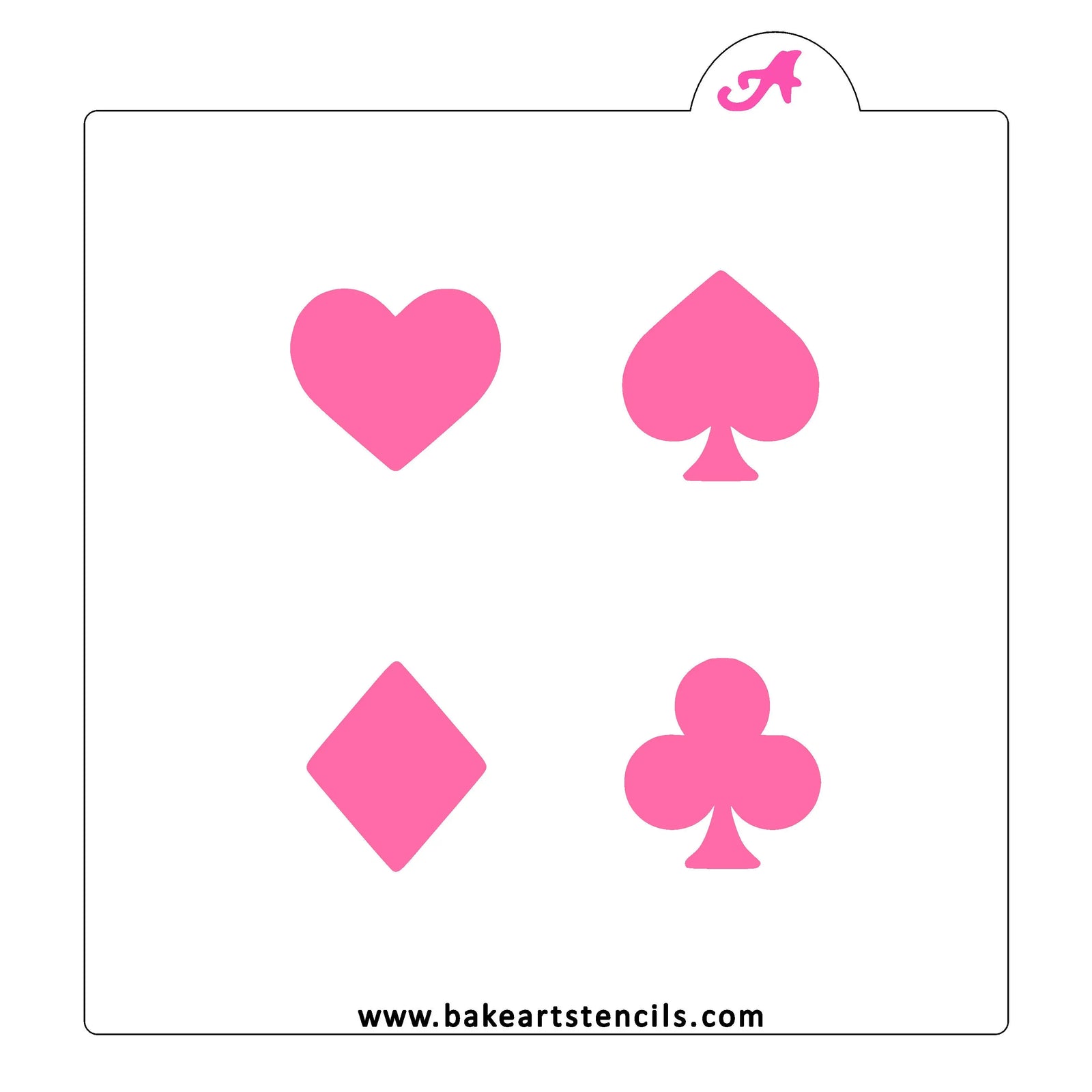Card Suits Oreo Stencil bakeartstencil