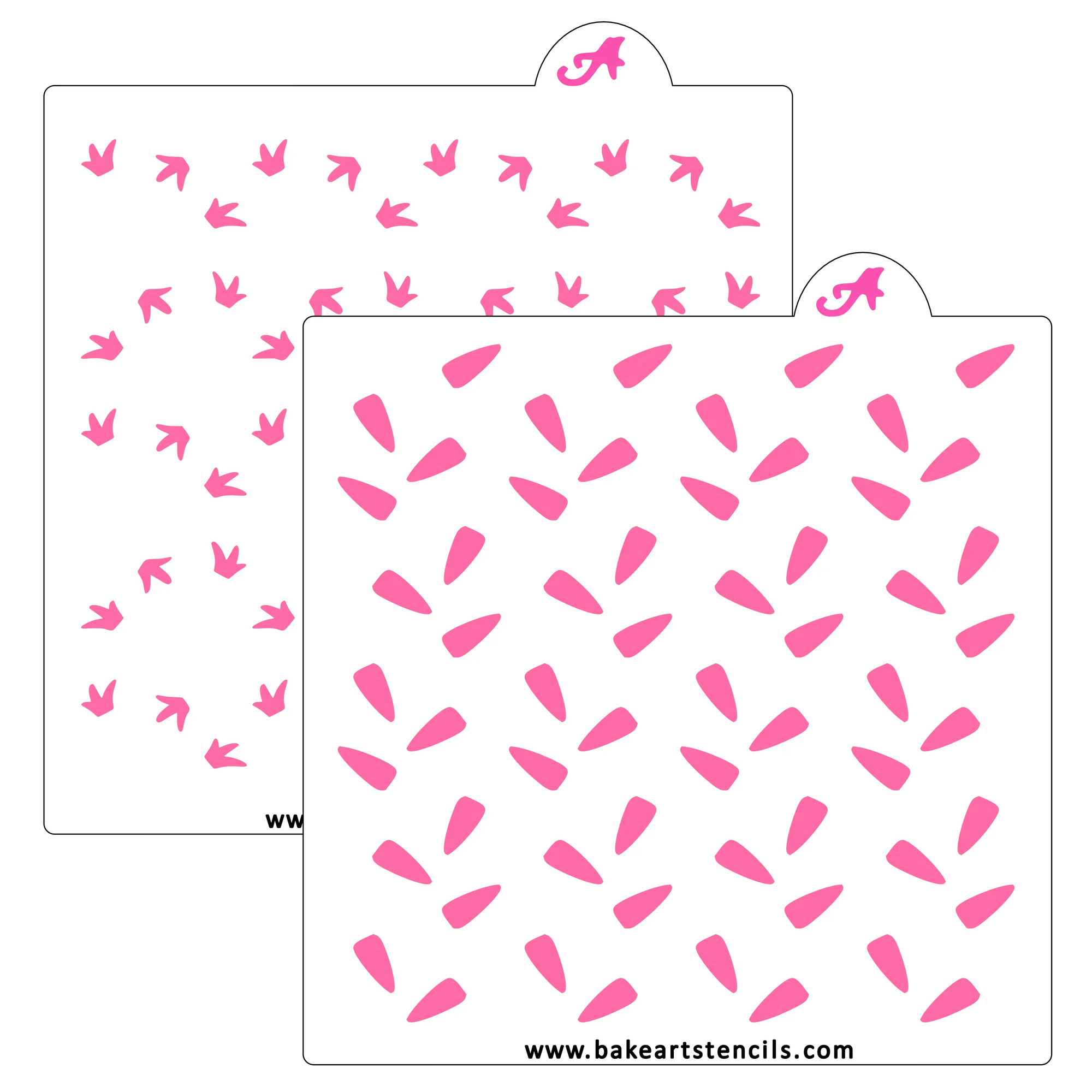 Carrot Pattern Cookie Stencil Set - bakeartstencils