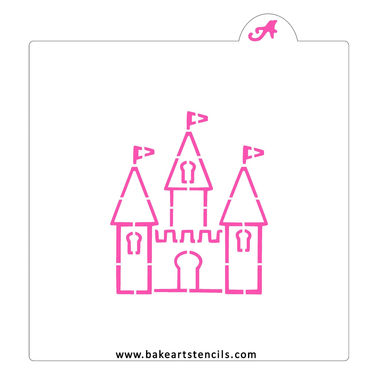 Castle PYO Cookie Stencil bakeartstencil