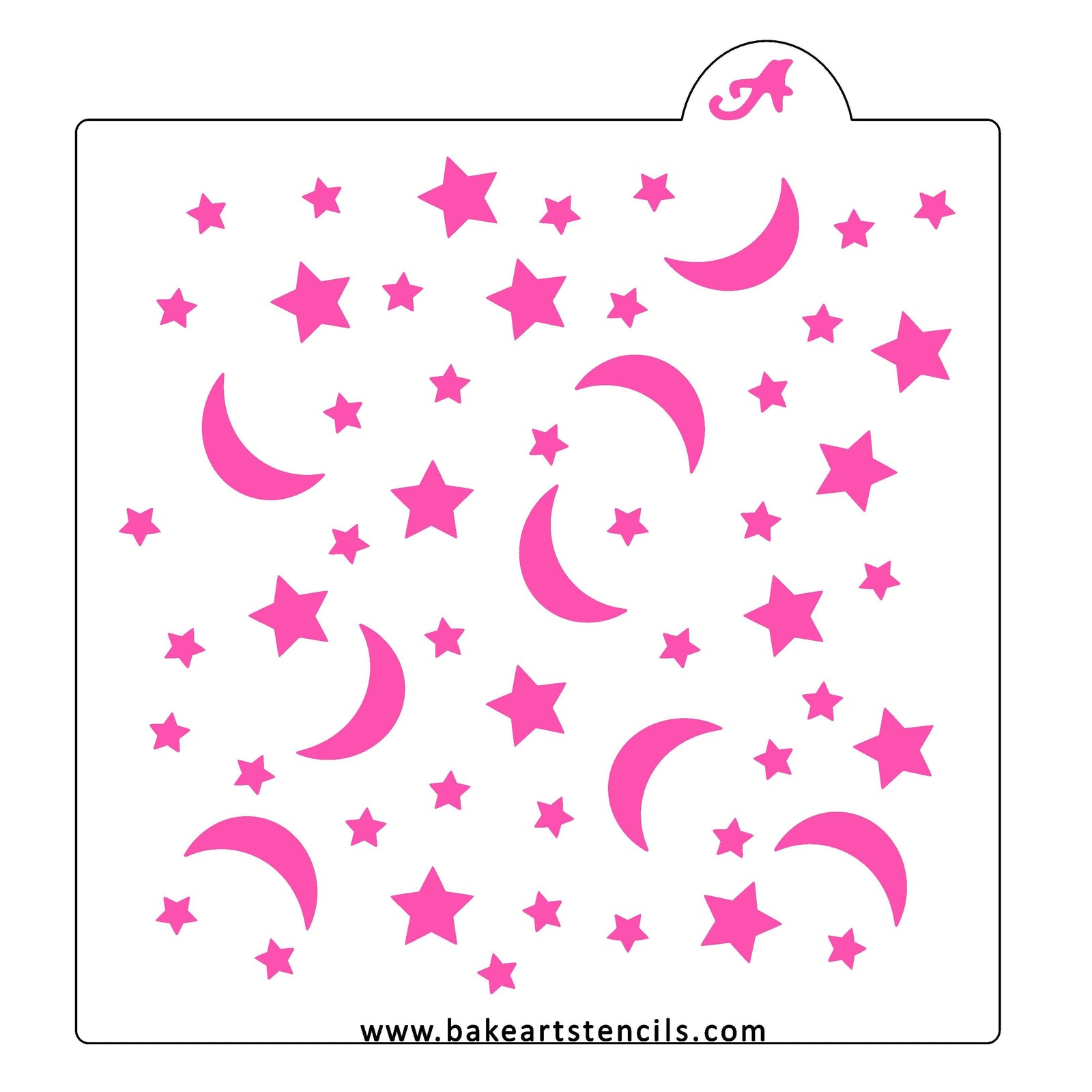 Celestial Sky Pattern Stencil bakeartstencil