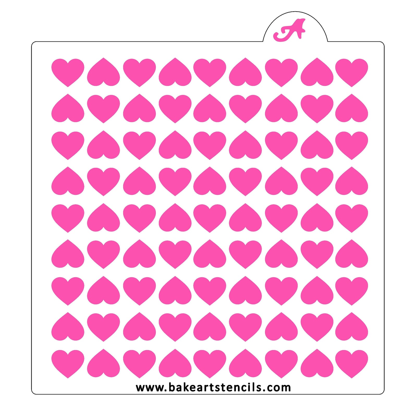 Change of Hearts Pattern Stencil bakeartstencil