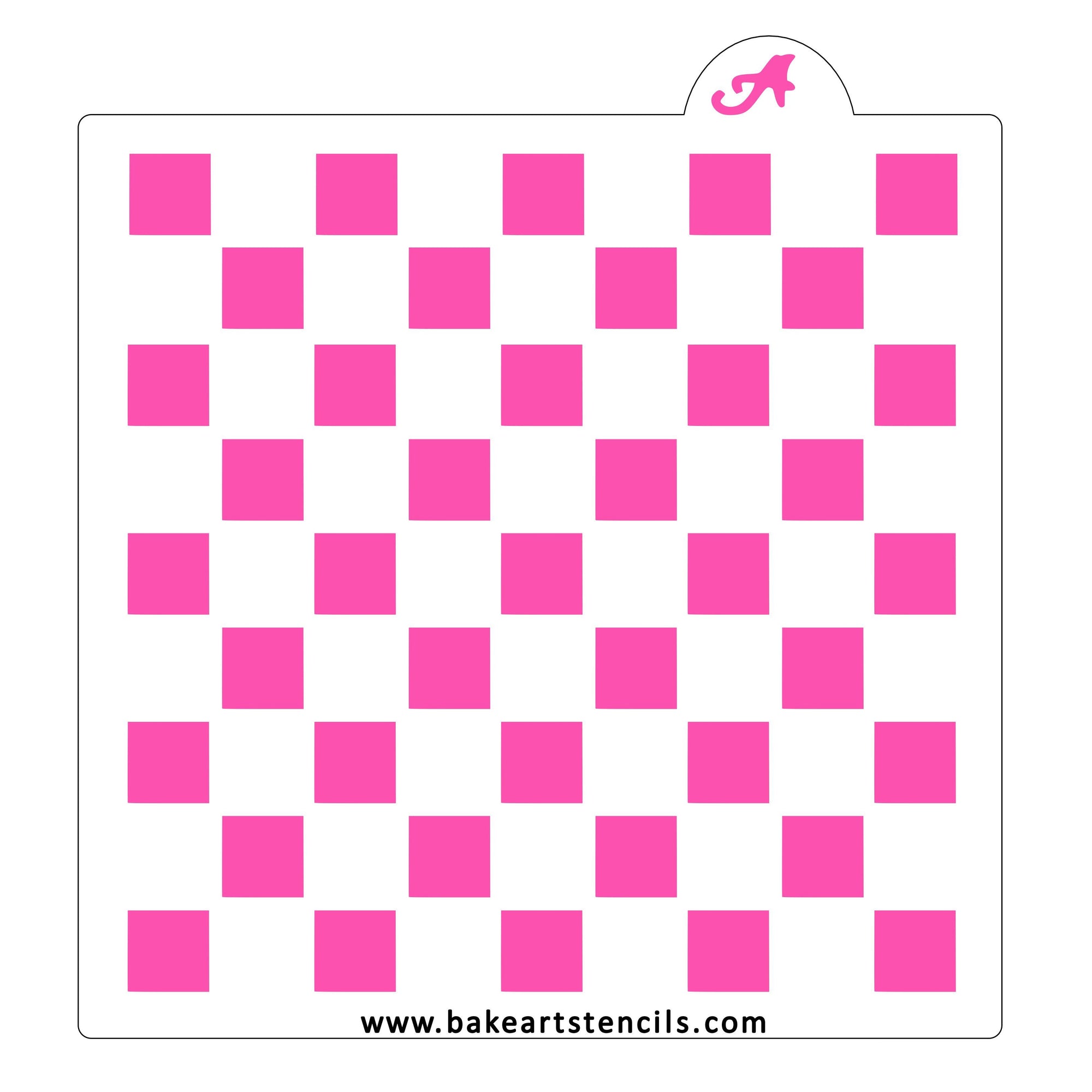 Checkerboard Pattern Stencil bakeartstencil