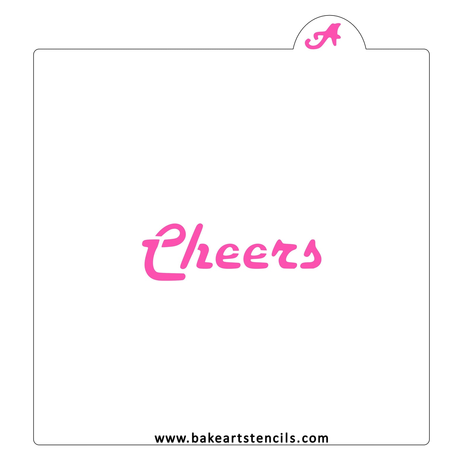 Cheers Cookie Stencil bakeartstencil