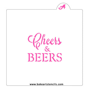 Cheers & Beers Cookie Stencil bakeartstencil