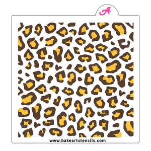 Cheetah Pattern Cookie Stencil Set bakeartstencil