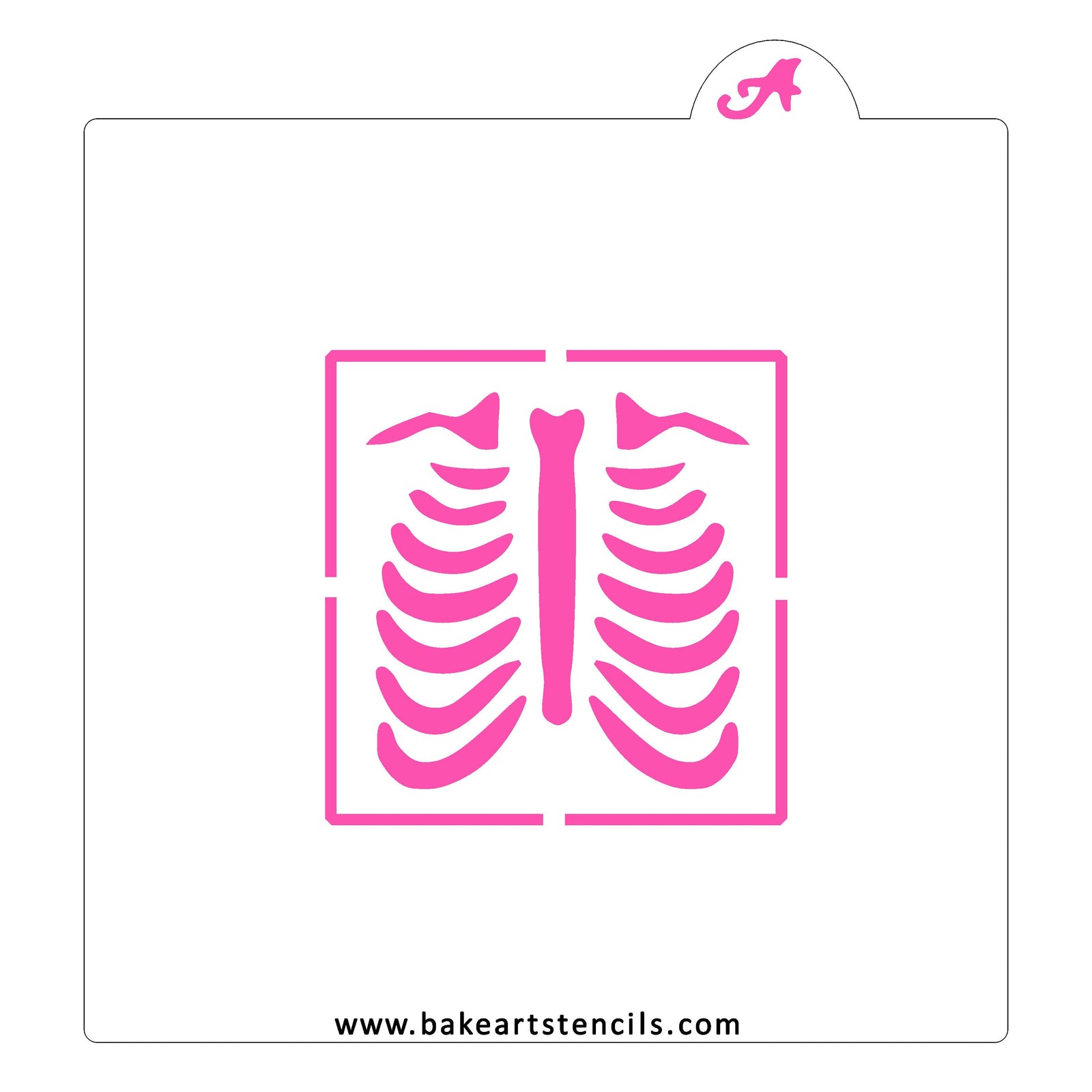 Chest X-Ray Cookie Stencil bakeartstencil