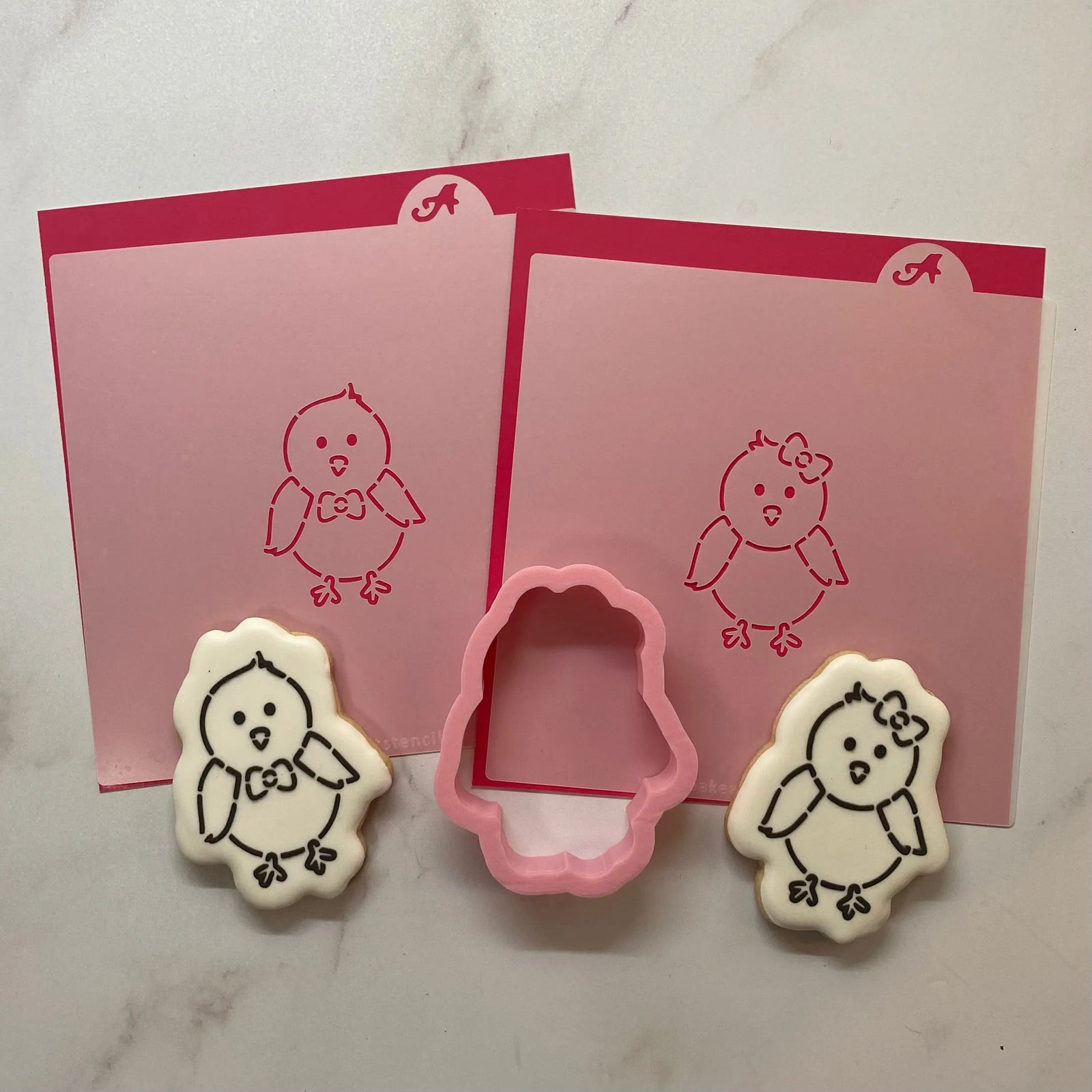 Chick PYO Cookie Decorating Set bakeartstencil