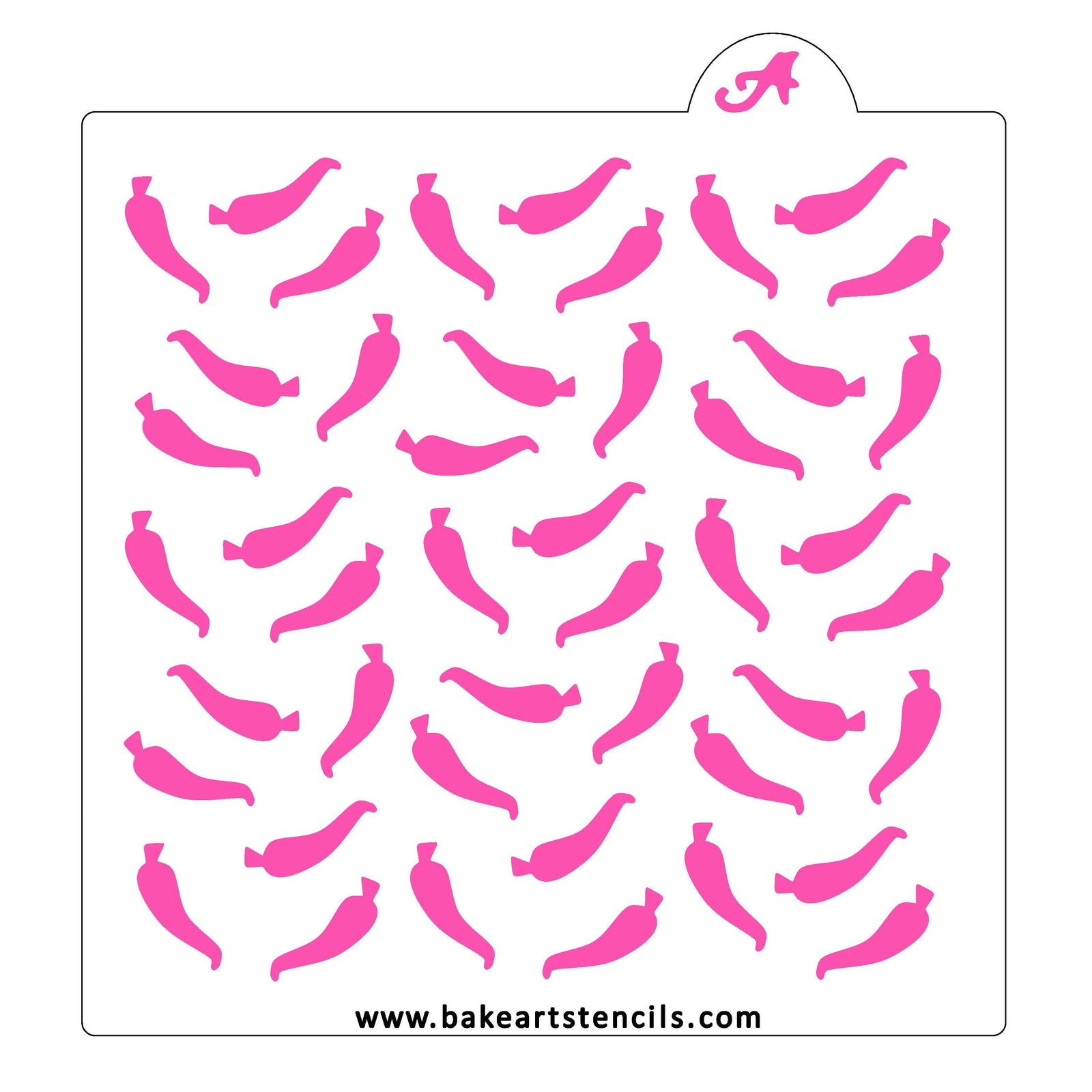 Chili Pepper Pattern Stencil bakeartstencil