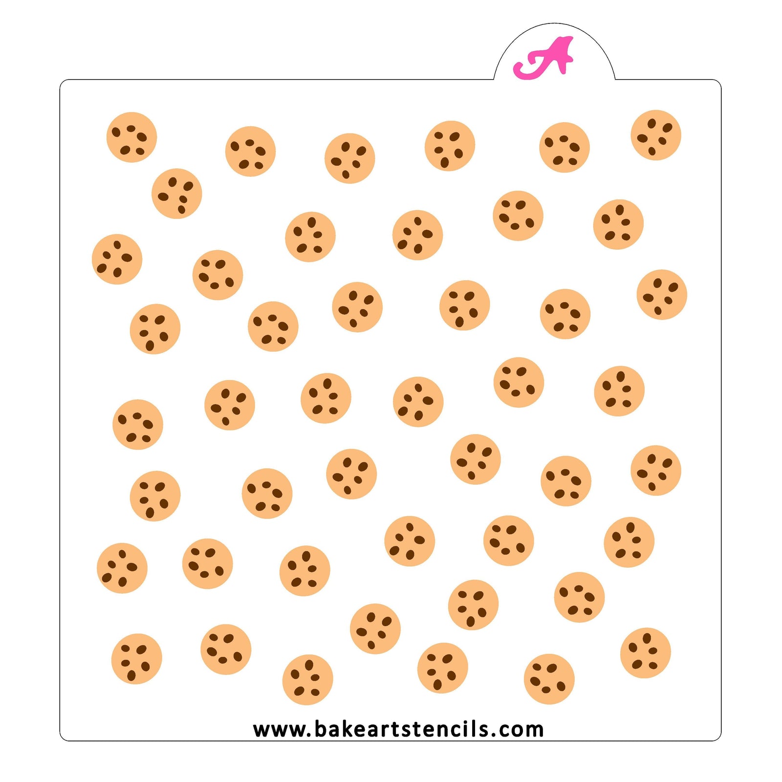 Chocolate Chip Cookies Stencil Set bakeartstencil