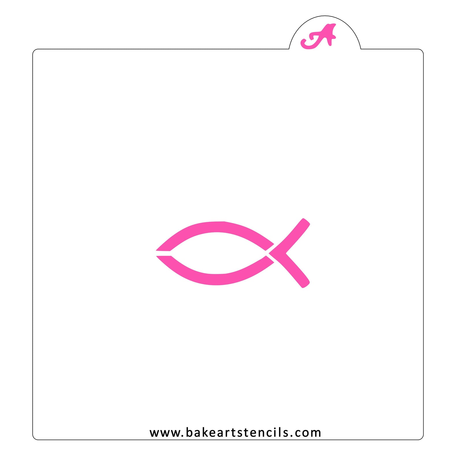 Christian Fish Cookie Stencil bakeartstencil