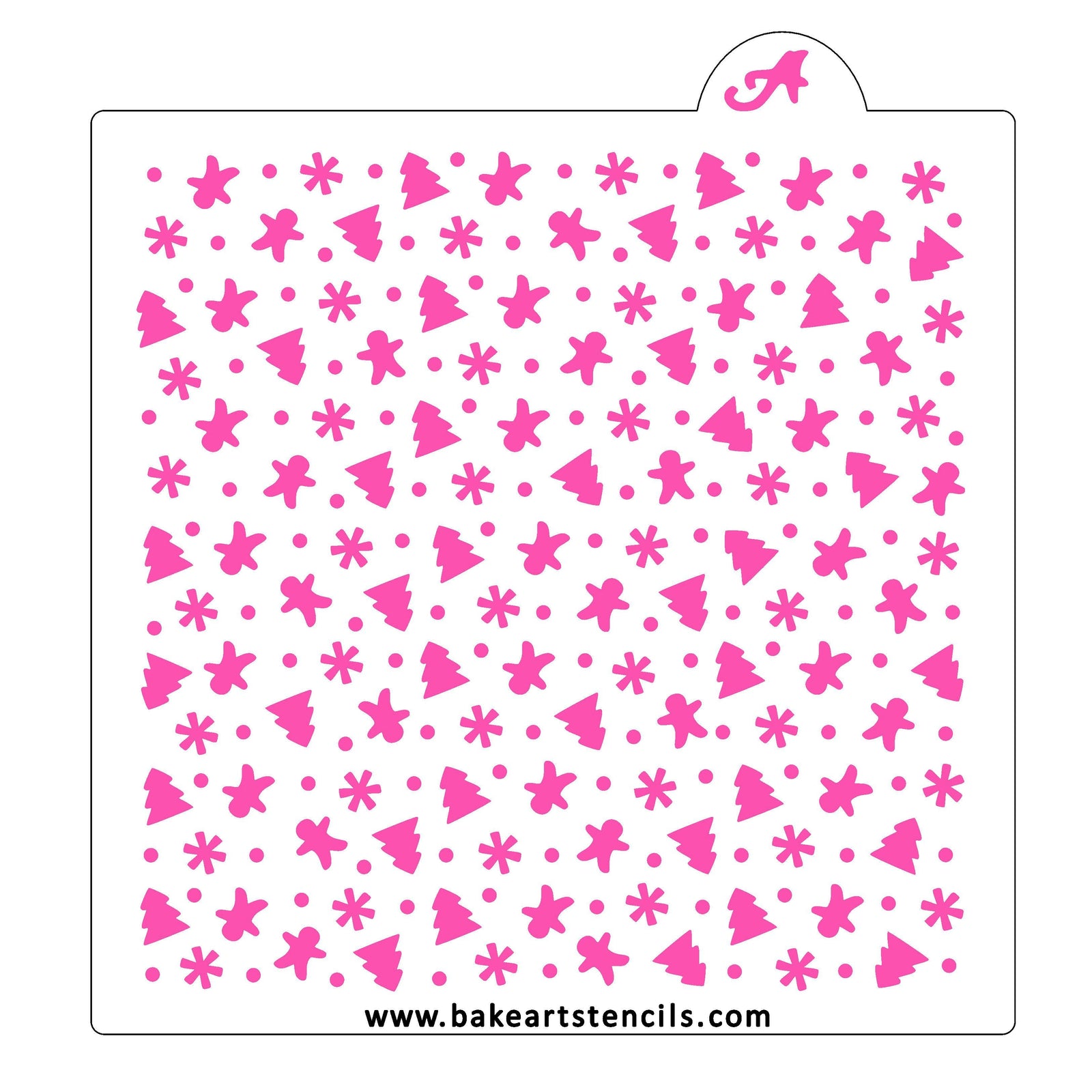 Christmas Confetti Cookie Stencil bakeartstencil