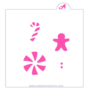 Christmas Sweets Oreo Stencil bakeartstencil