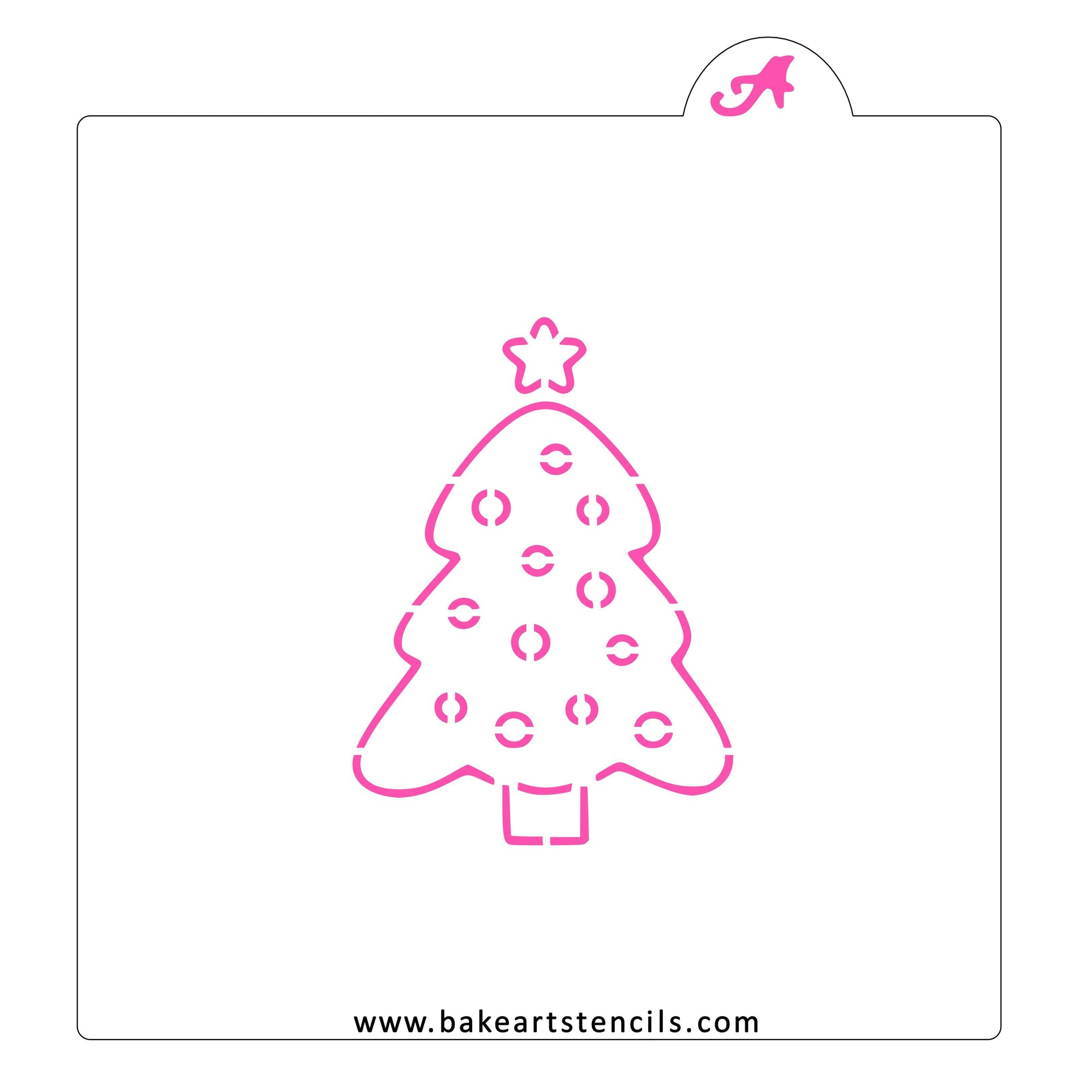 Christmas Tree PYO Cookie Stencil bakeartstencil