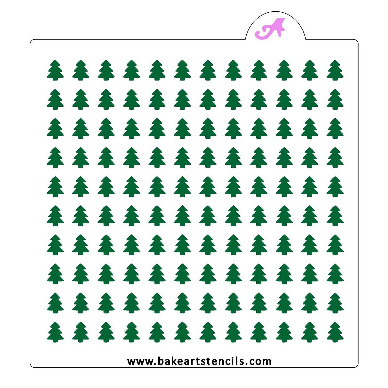 Christmas Tree Sprinkles Stencil bakeartstencil