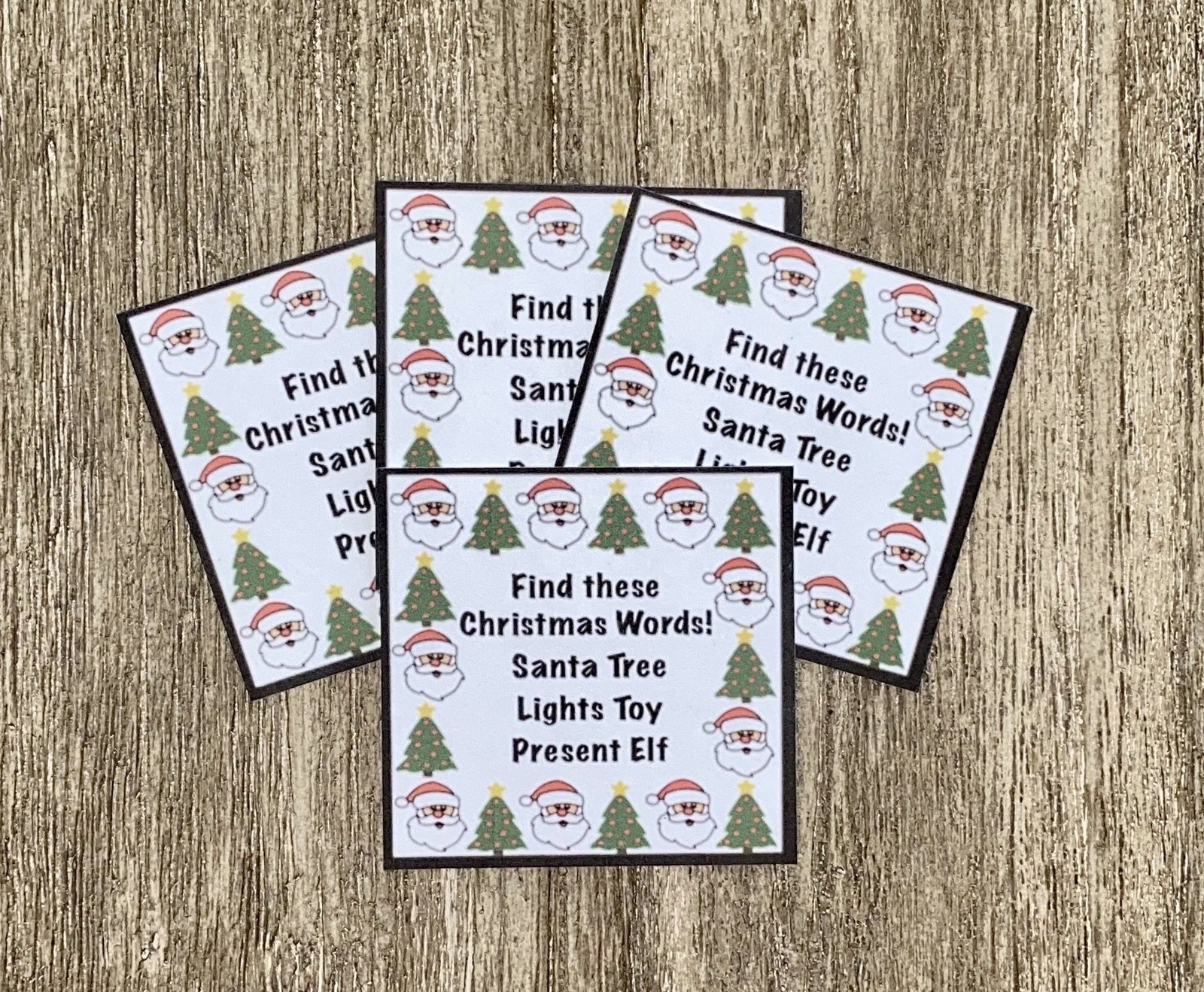 Christmas Word Search Cookie Tags bakeartstencil