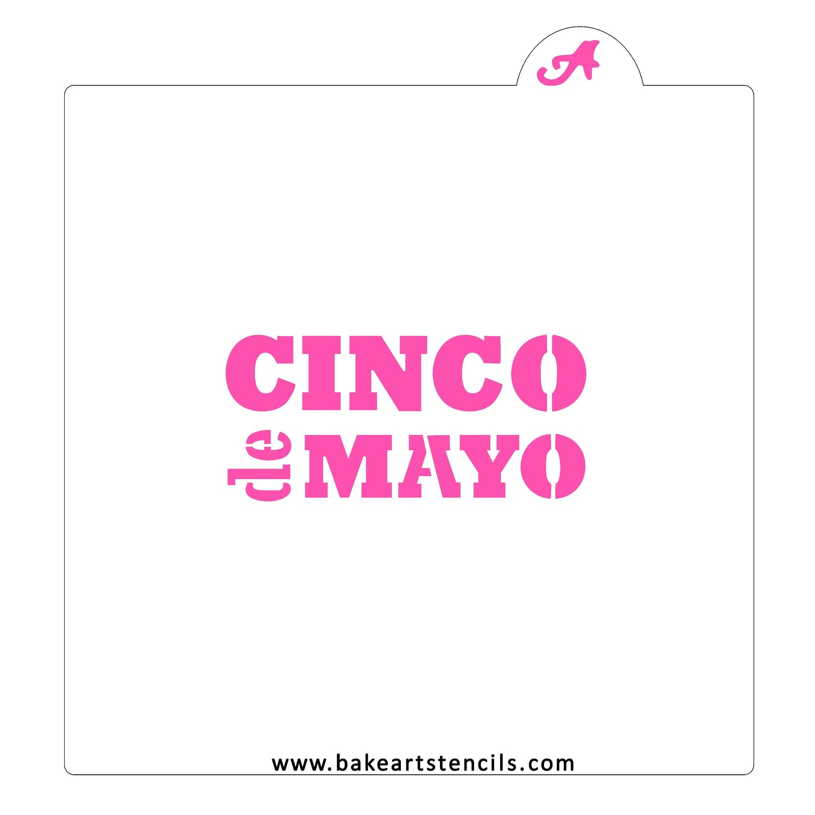 Cinco de Mayo Cookie Stencil bakeartstencil