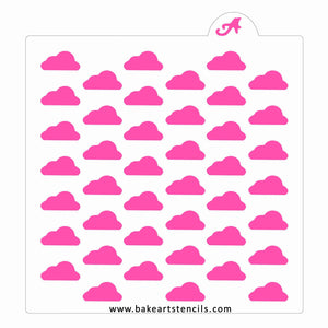 Clouds Pattern Cookie Stencil bakeartstencil
